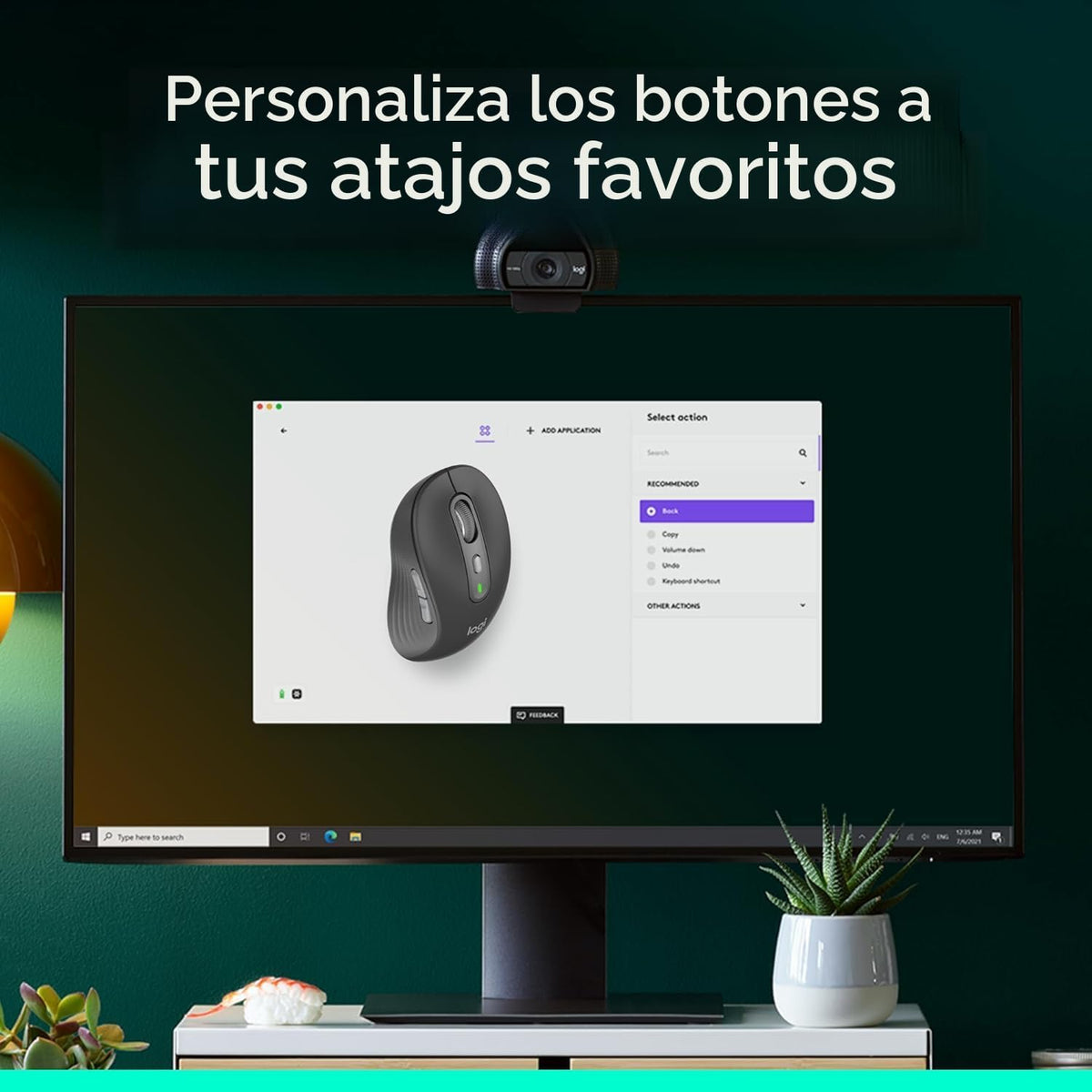 Logitech Signature Plus M750 - Mouse inalámbrico para manos pequeña...