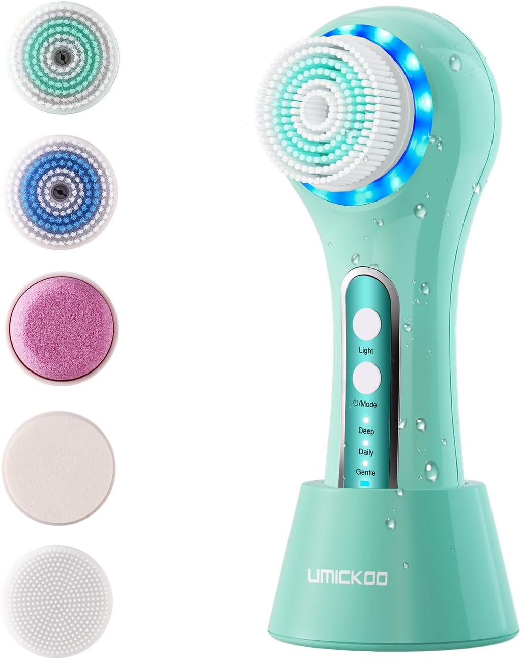 UMICKOO Cepillo de limpieza facial eléctrico, depurador facial gira...
