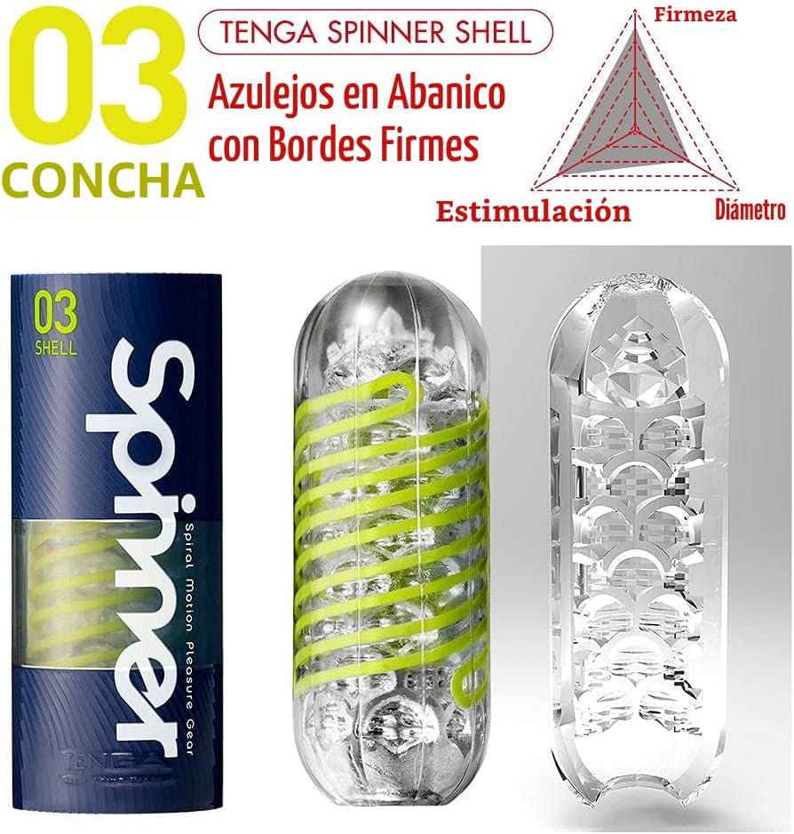 Tenga Spinner Cup Masturbador reutilizable espiral movimiento y dis...