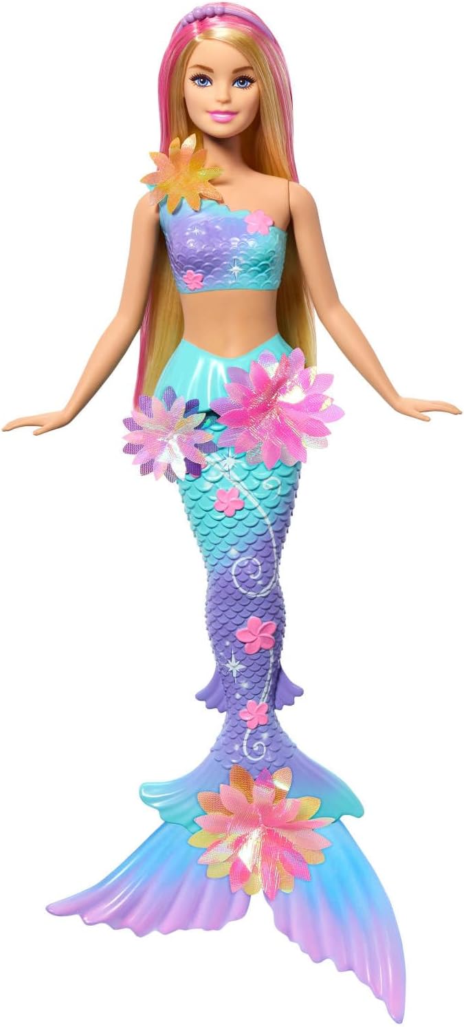 Muñecas de juguete de sirena Barbie con función sorpresa de flores...
