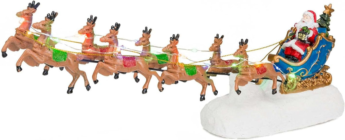innodept12 trineo de Papá Noel de Navidad con 8 renos - casa de pue...