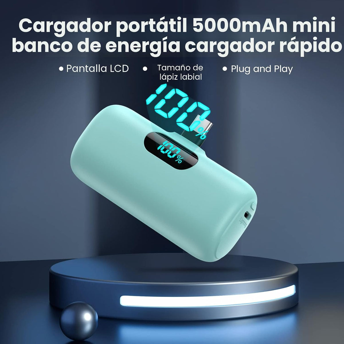 Paquete de 2 cargadores portátiles pequeños para iPhone 18\/17\/16\...