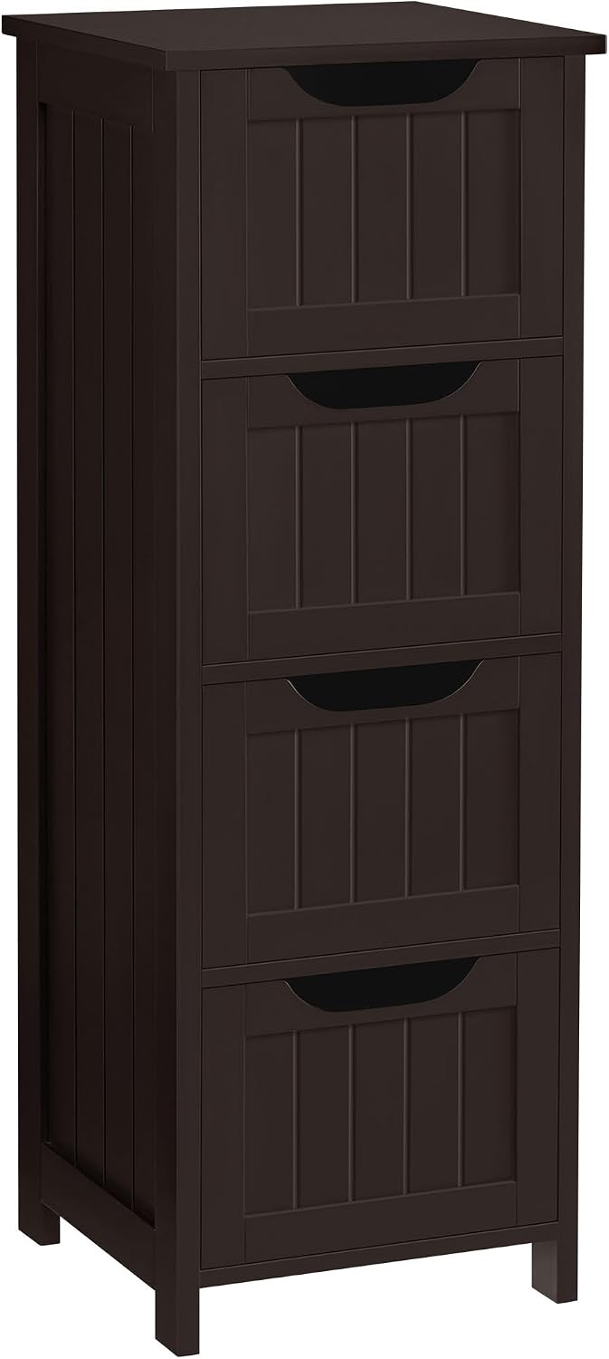 Yaheetech Gabinete de almacenamiento para baño, diseño delgado de 4...