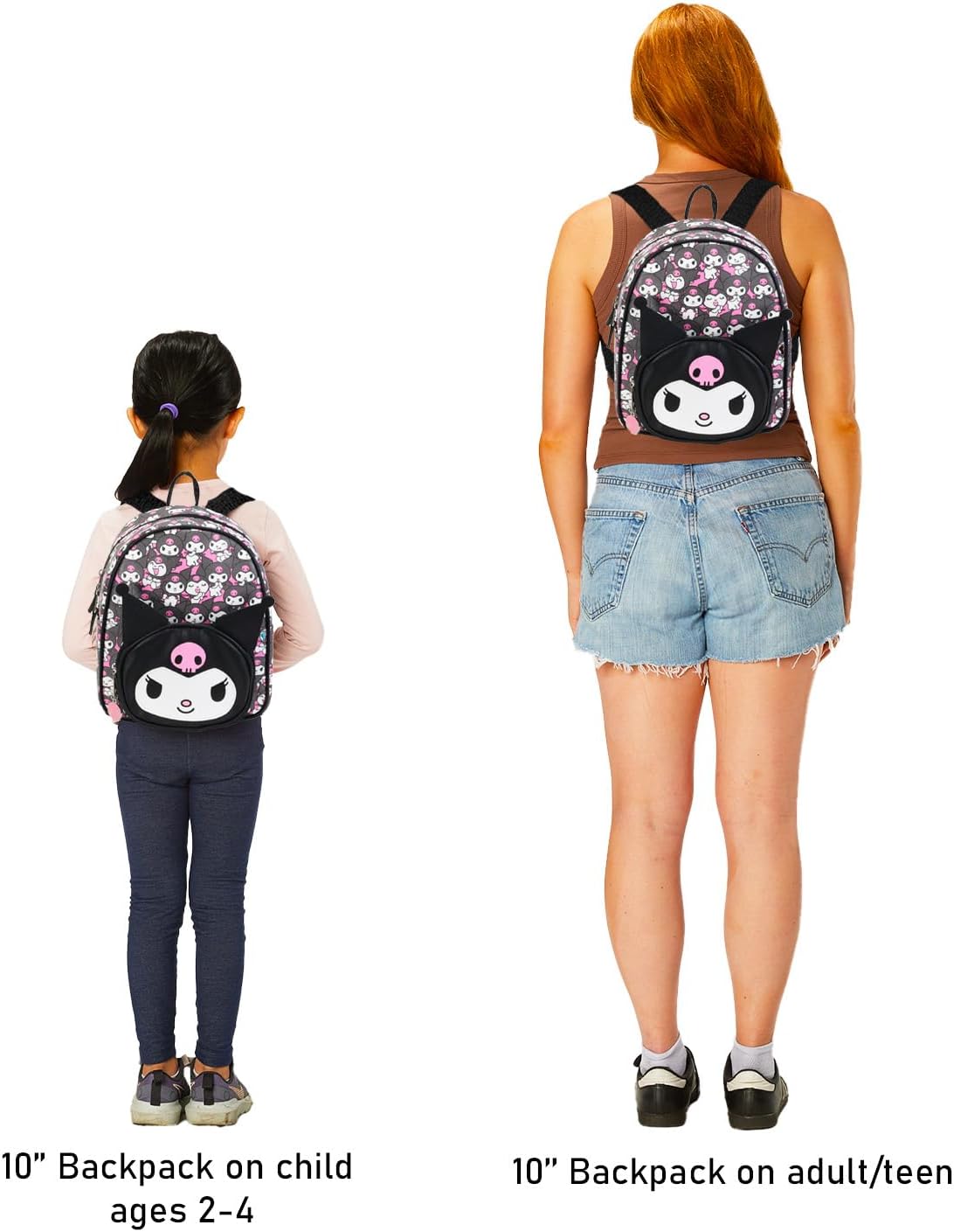 Kuromi - Conjunto de mochila y monedero para mujer, paquete con min...