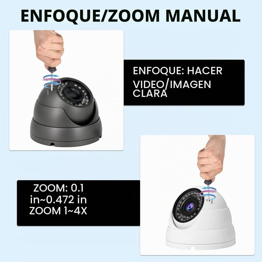 Cámara CCTV HD 1080P 4 en 1 (TVI\/AHD\/CVI\/960H\/CVBS) Cámara domo...