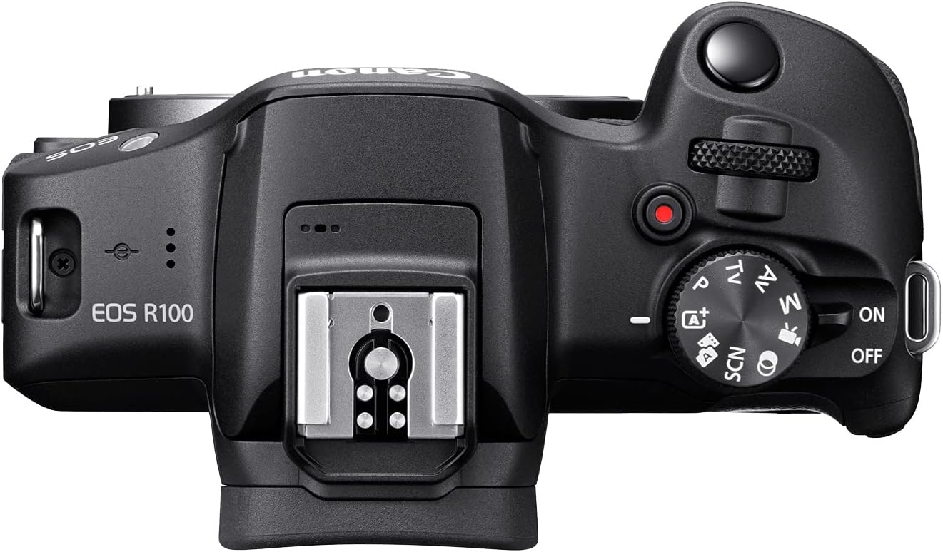 Canon Cámara sin espejo EOS R100, montaje RF, 24.1 MP, procesador d...