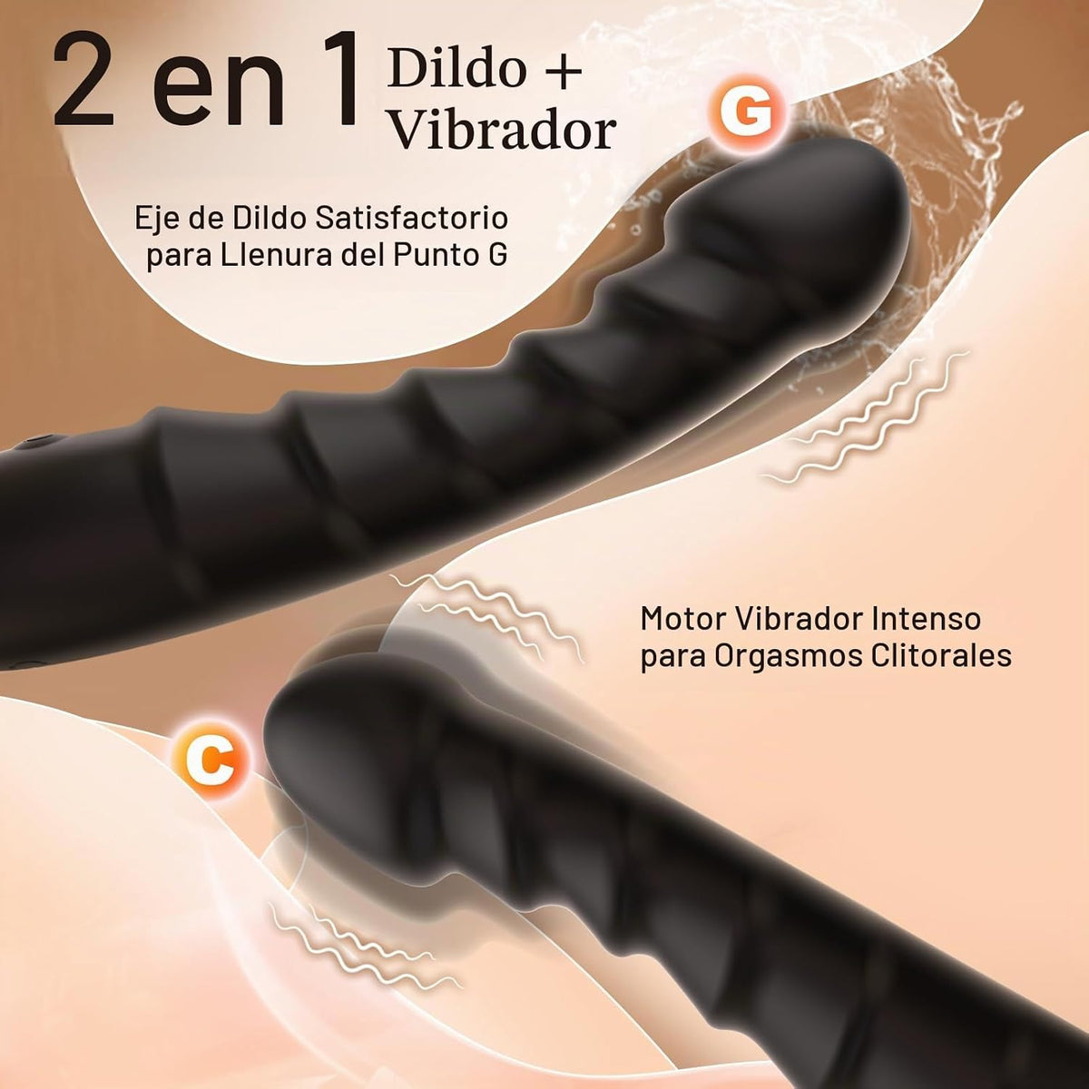 Gakuaat Consolador vibrador de punto G y clítoris para mujeres, jug...