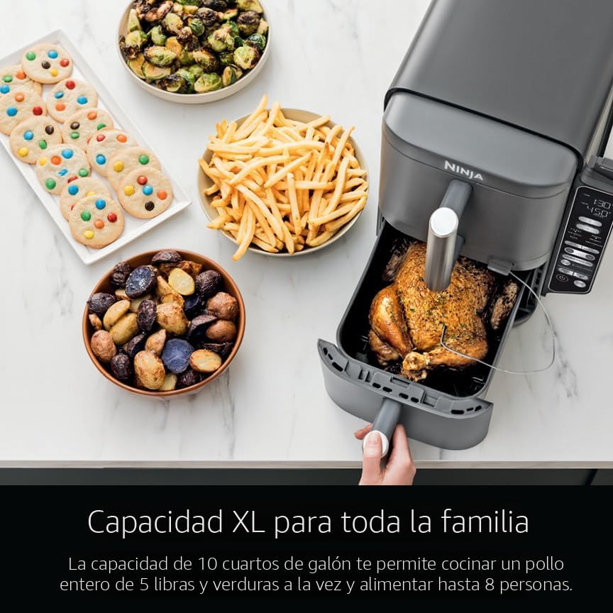 Ninja Freidora de Aire Inteligente DoubleStack XL de 2 Cestas, Sist...