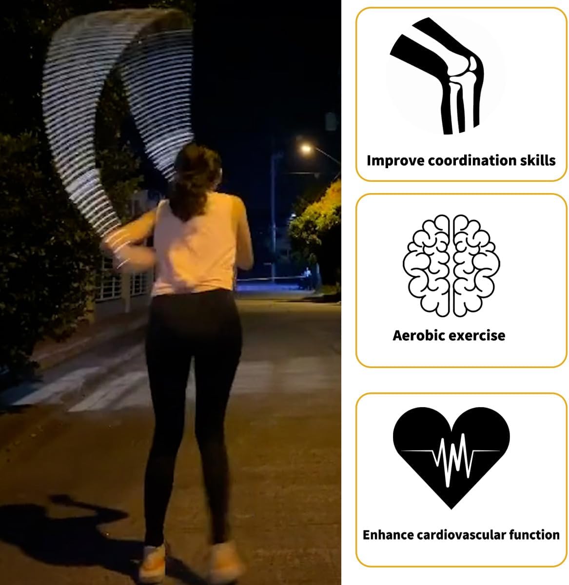 Panulix Cuerda de Flujo para Fitness Cuerda de Entrenamiento de Tej...