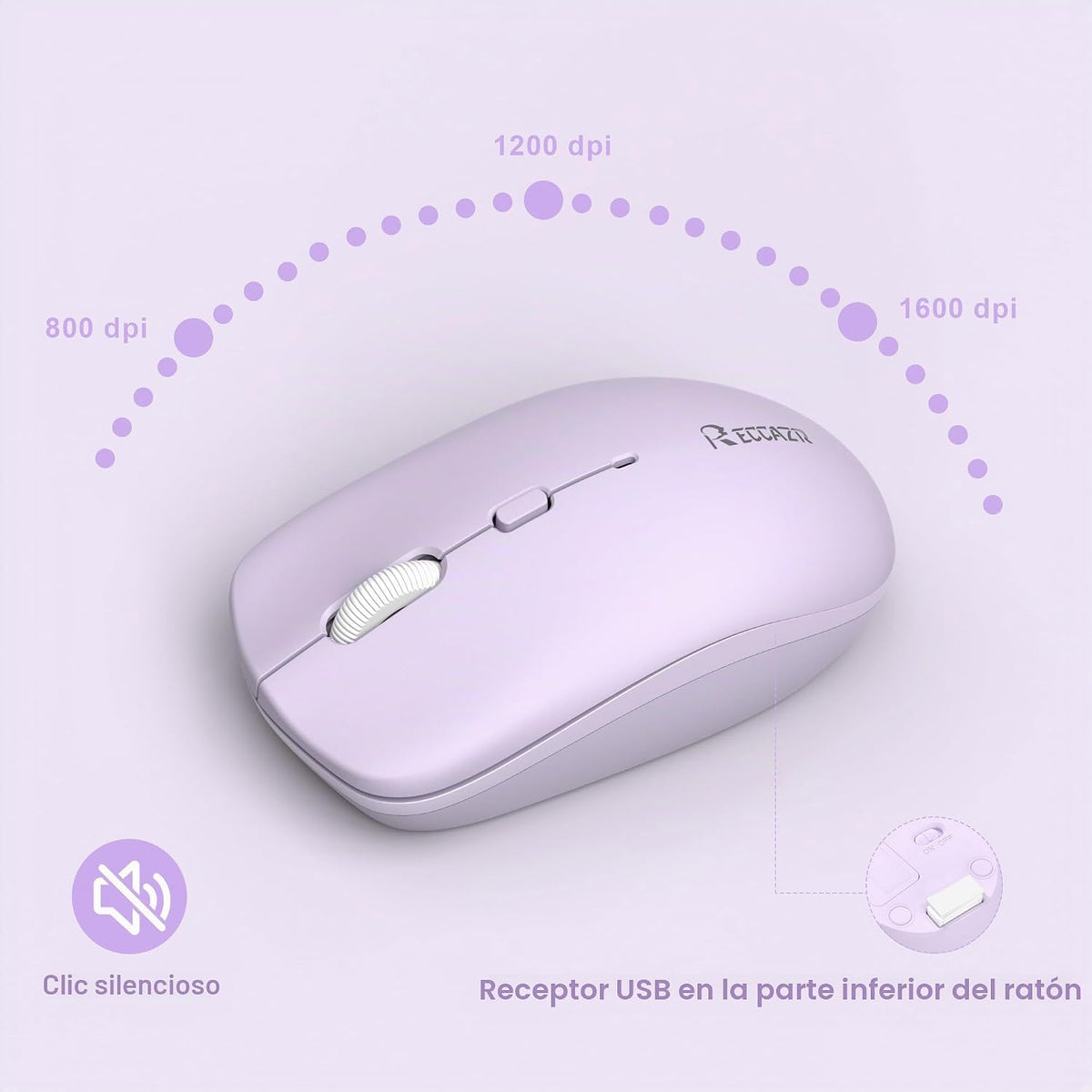 Teclado inalámbrico y mouse combinado silencioso para oficina y hog...