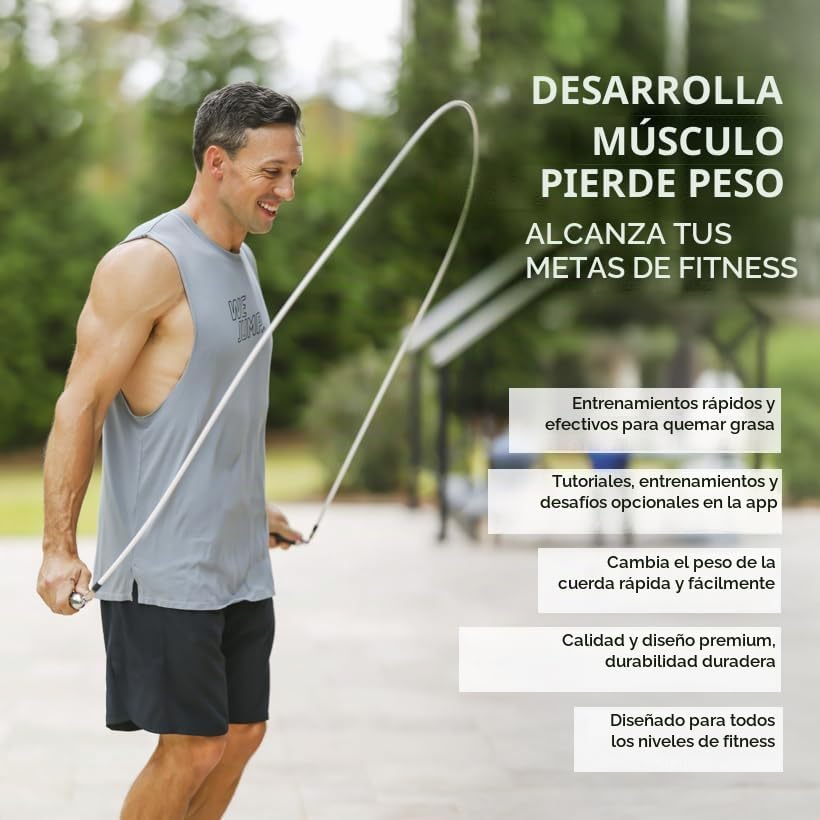 Crossrope Get Lean Set - Cuerda de saltar con peso - Cuerdas de 1\/...