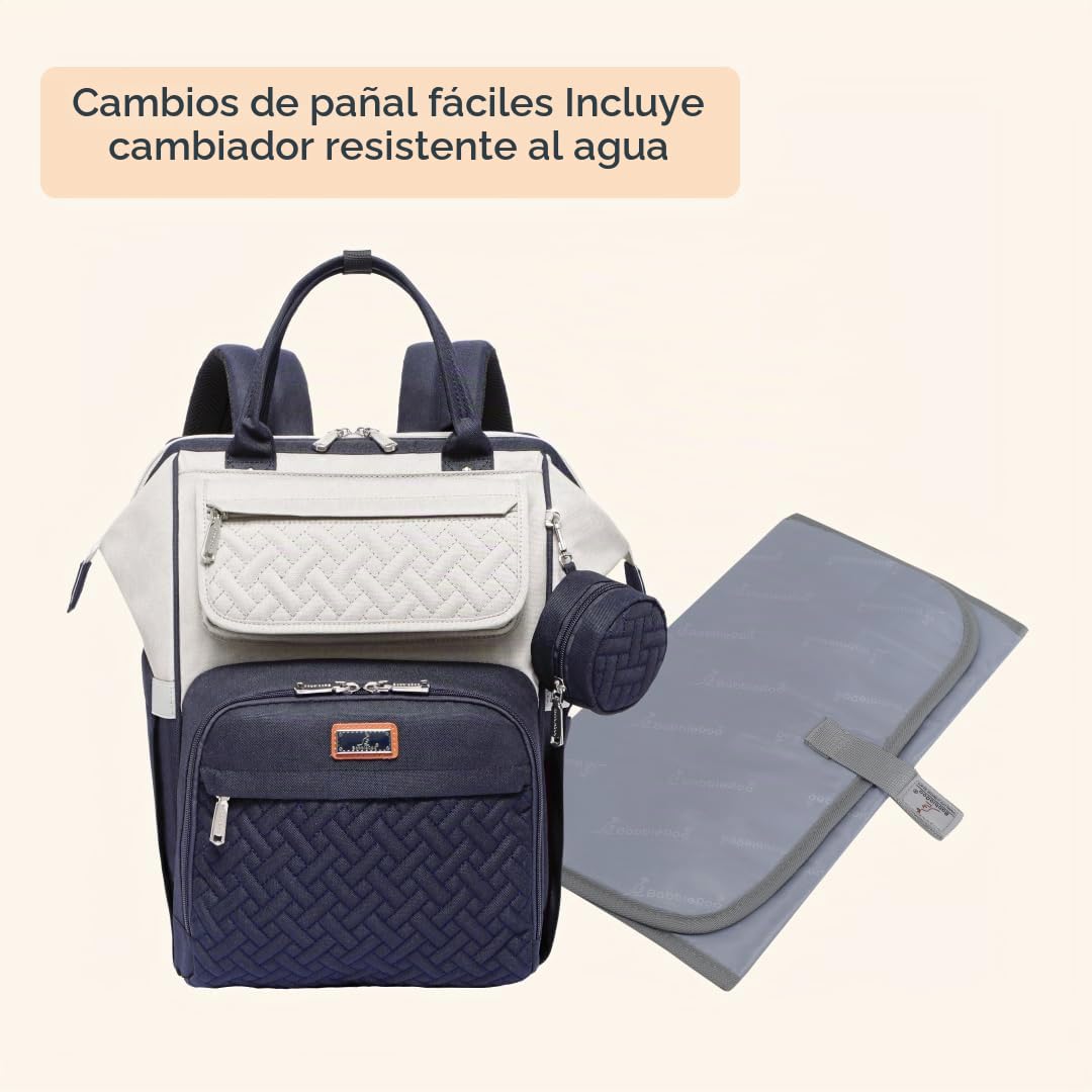 BabbleRoo Mochila para Pañales, Bolsas Grandes Multifunción con Alm...