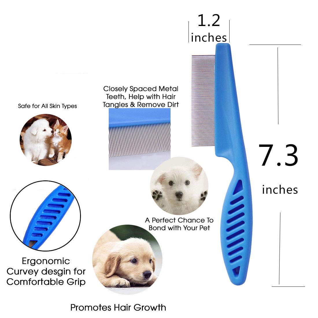 Peines quitamanchas de lágrimas para perros, 3 piezas de peine para...
