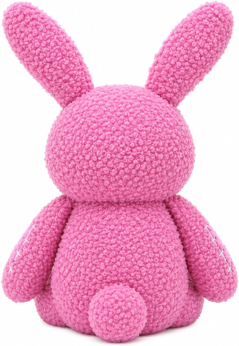 PHHKK Peluche de conejo rosa cosido gótico de Halloween, espeluznan...