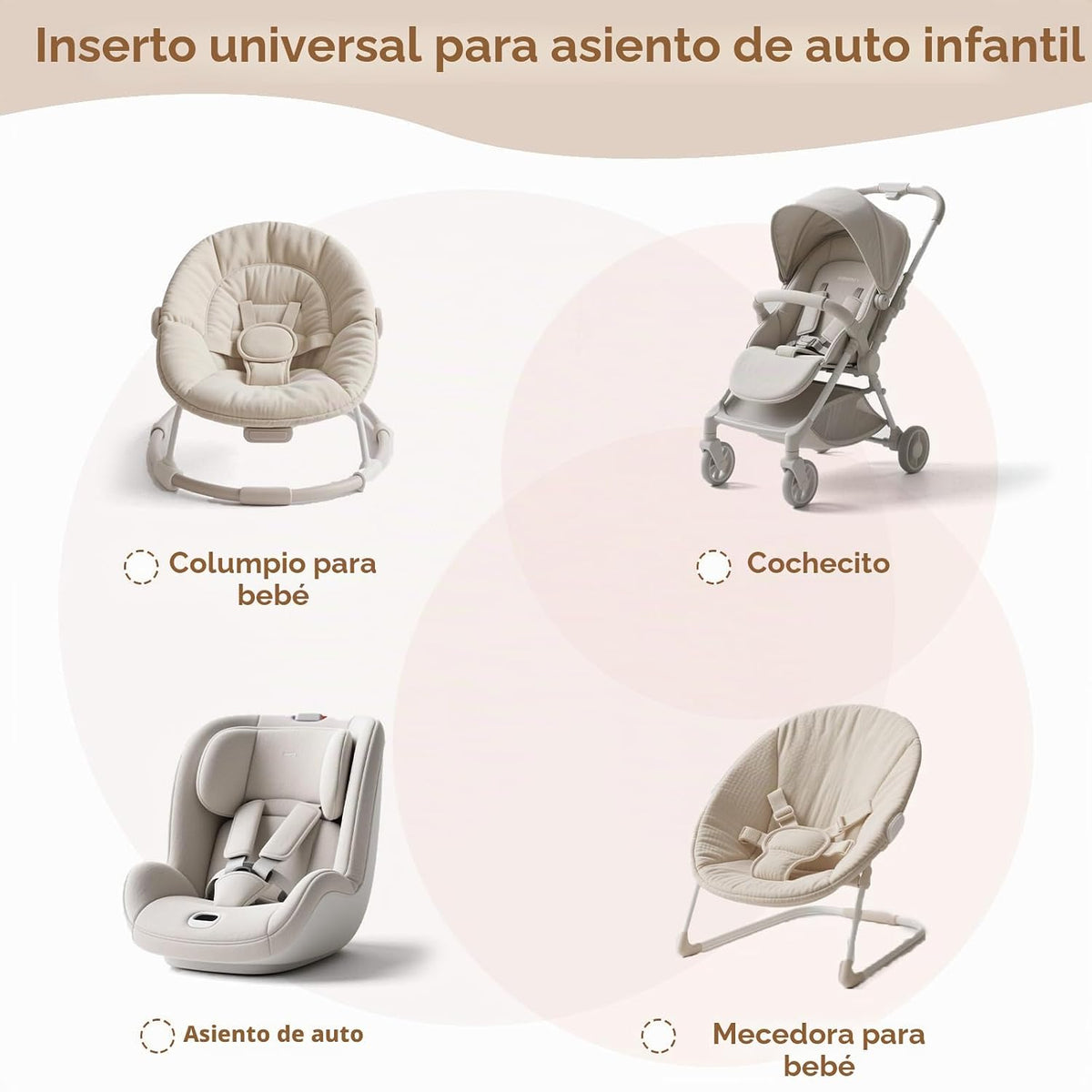 Soporte para la cabeza del asiento de automóvil y fundas para corre...