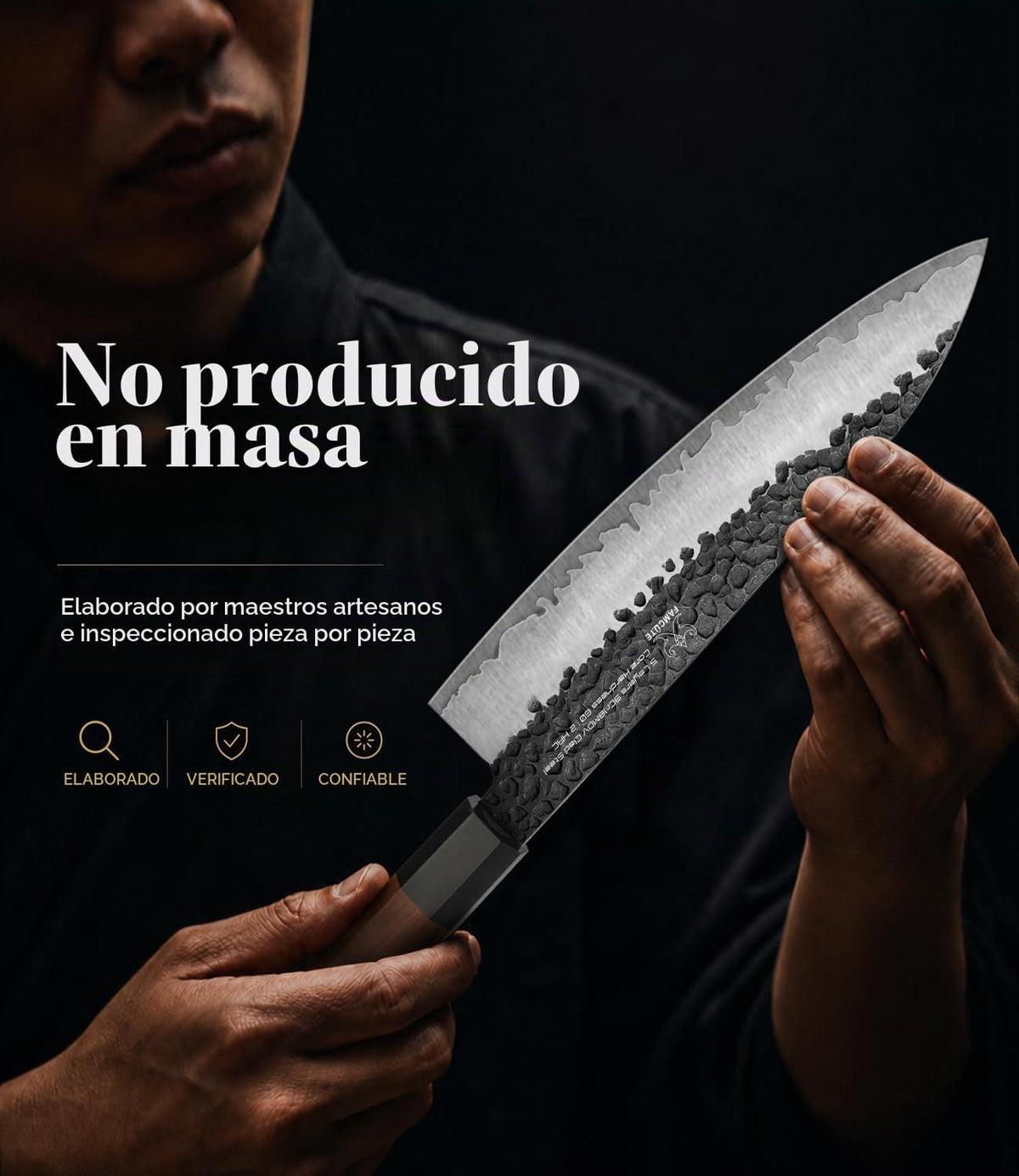 FAMCÜTE Cuchillo japonés de 8 pulgadas, cuchillo de chef profesiona...