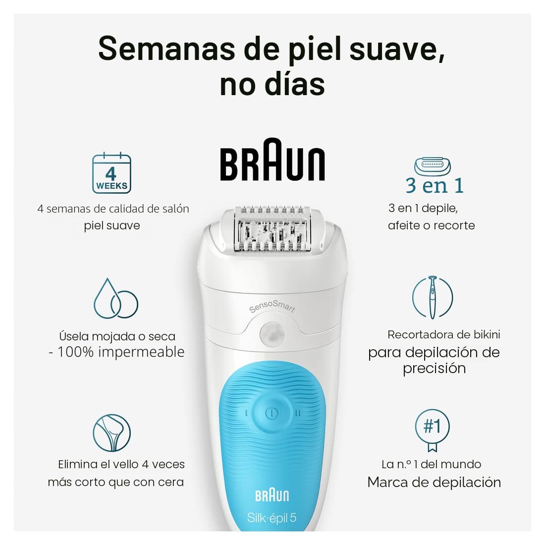 Braun Depiladora Silk-épil 5 5-810, Depiladora para mujer, afeitado...