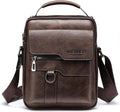 Bolsa de mensajero para hombres, bolso cruzado de hombro, cartera pequeña vintage de cuero PU, cartera maletín, bolsa lateral, bolso de mano cruzado