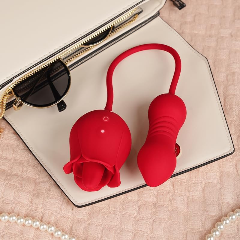 Vibrador de juguete de rosa para adultos, juguetes sexuales MOOLIGI...