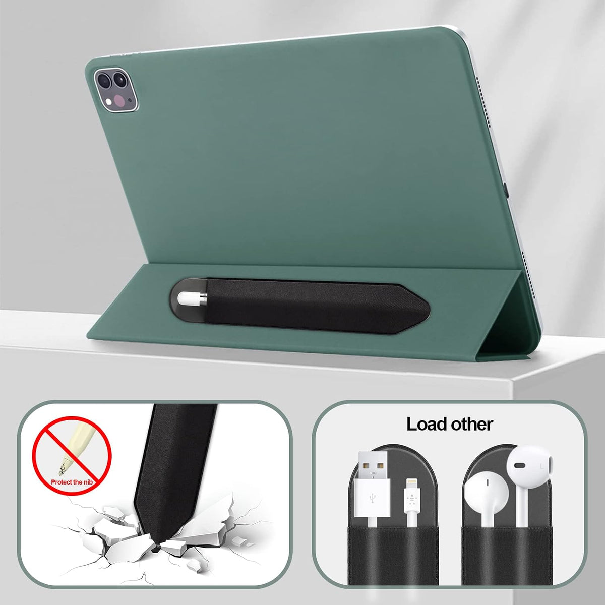 XLDLQU Soporte para lápices Apple, paquete de 5 fundas elásticas du...