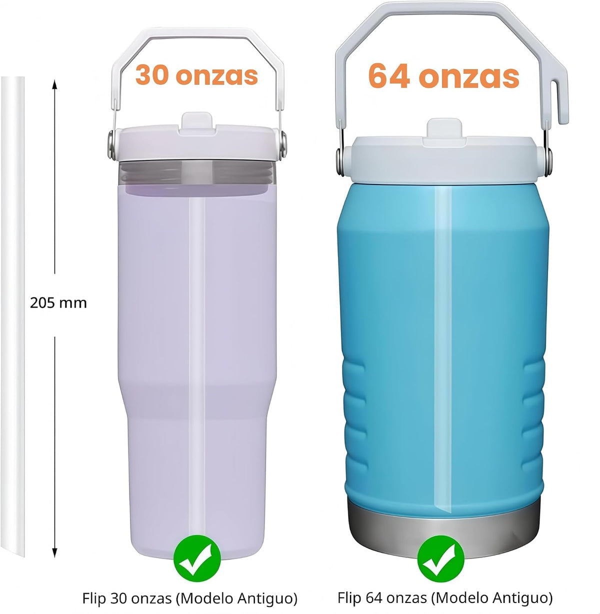 Bubrike Pajitas de repuesto, solo compatibles con vaso Stanley IceF...