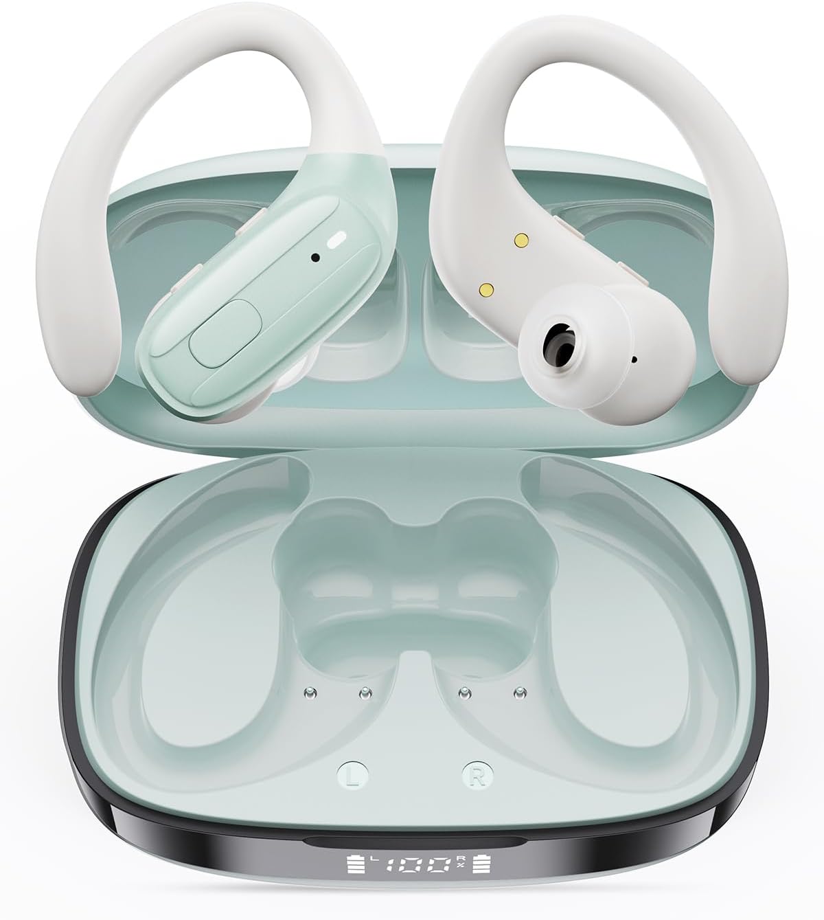 LEEMC Auriculares inalámbricos, auriculares Bluetooth deportivos, a...