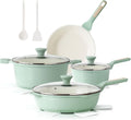 SENSARTE Juego de utensilios de cocina de cerámica antiadherente gr...