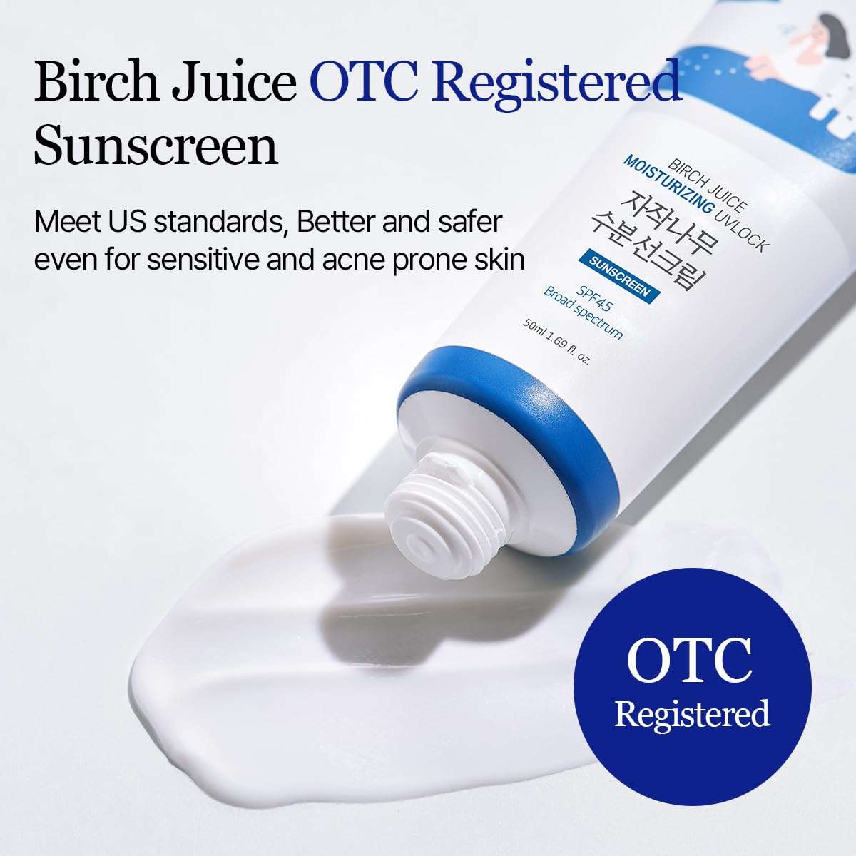 ROUND LAB Birch Juice Hidratante UV LOCK SPF 45 1+1 (paquete de 2)...