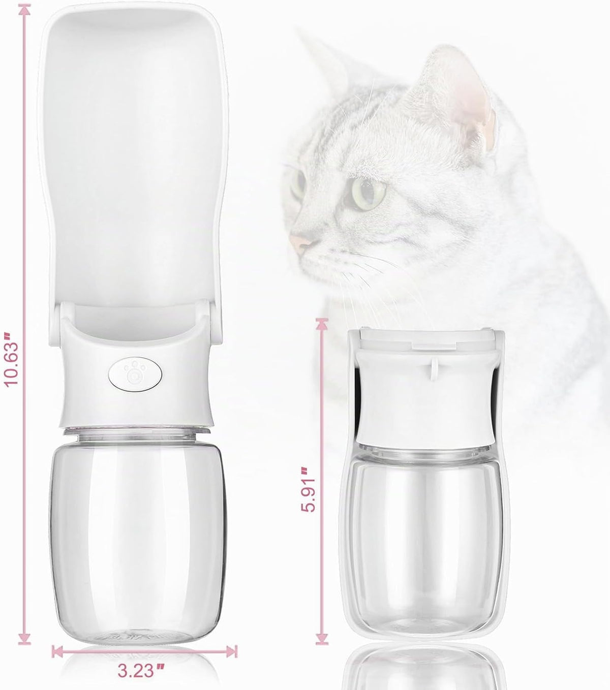 AIKIDS - Botella de agua portátil para perros plegable | Dispensado...
