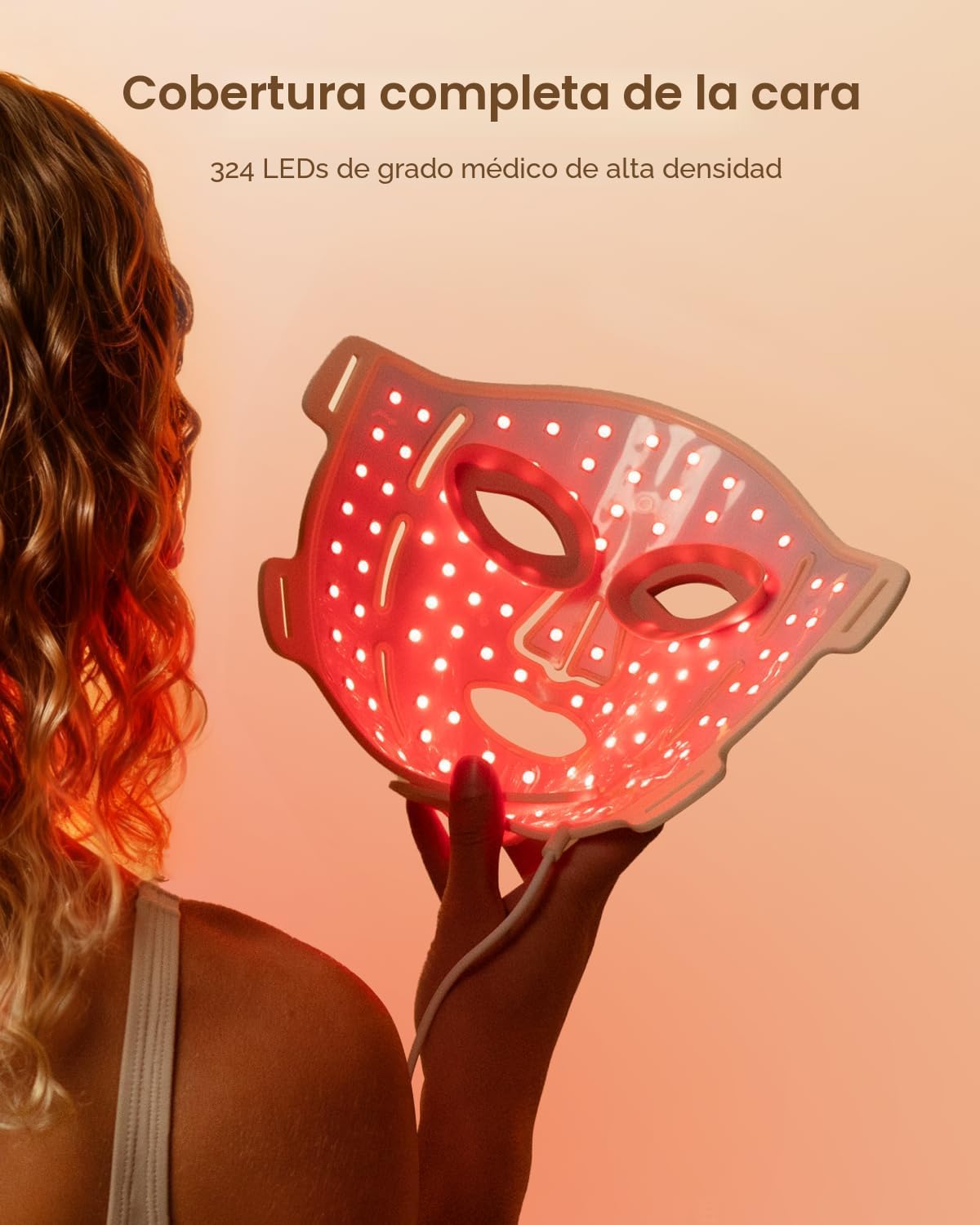 RENPHO Máscara de terapia de luz roja para cara, aprobada por la FD...
