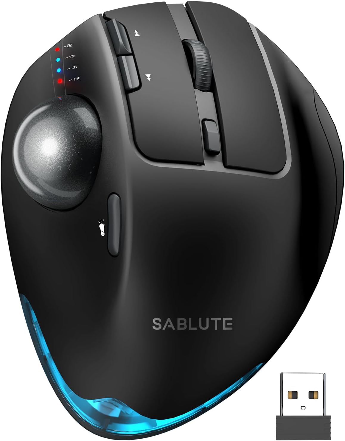 Ratón inalámbrico ergonómico, ángulo ajustable recargable de 0°\/18...