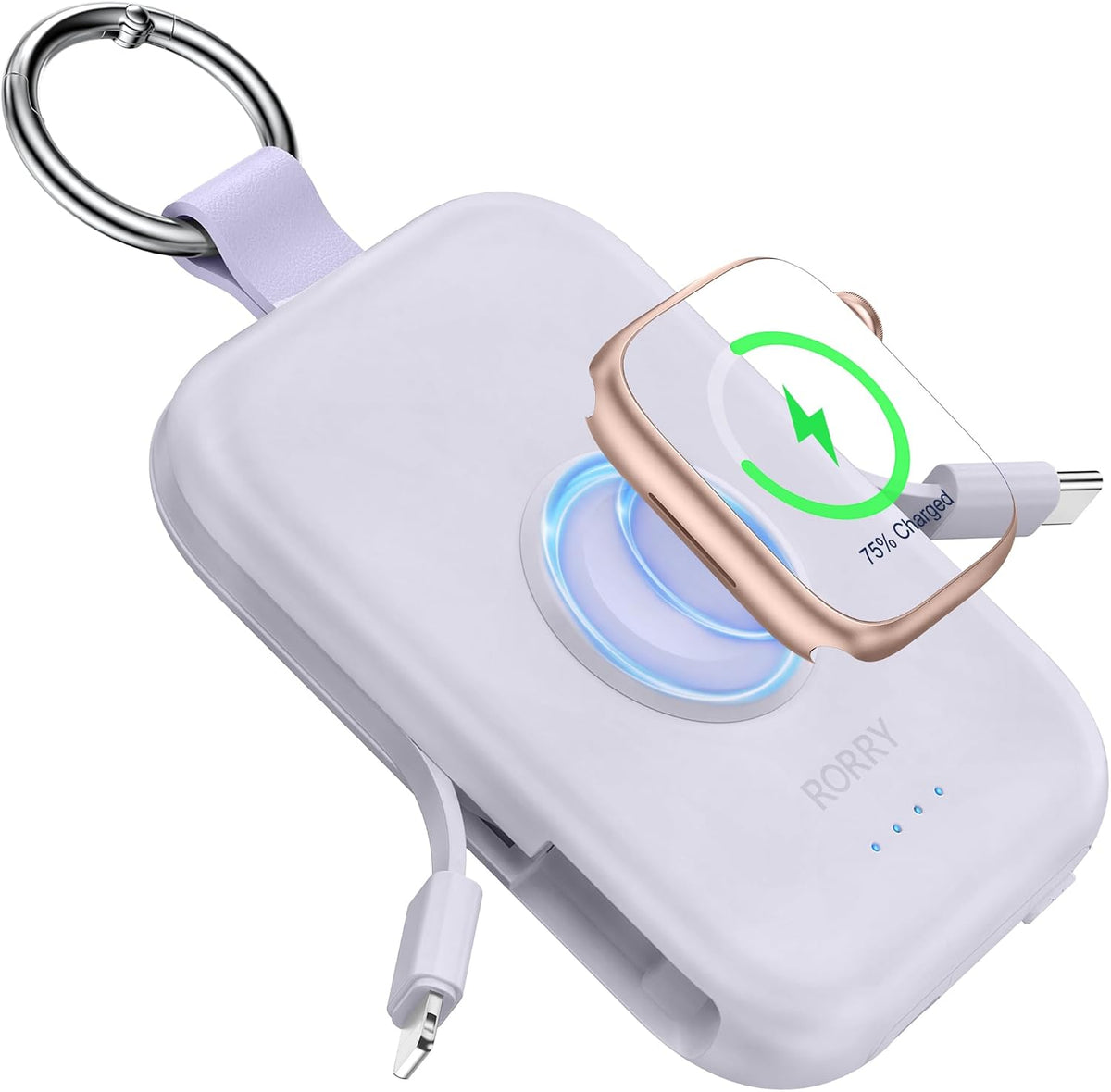 Cargador portátil RORRY CharmGo, banco de energía portátil con carg...