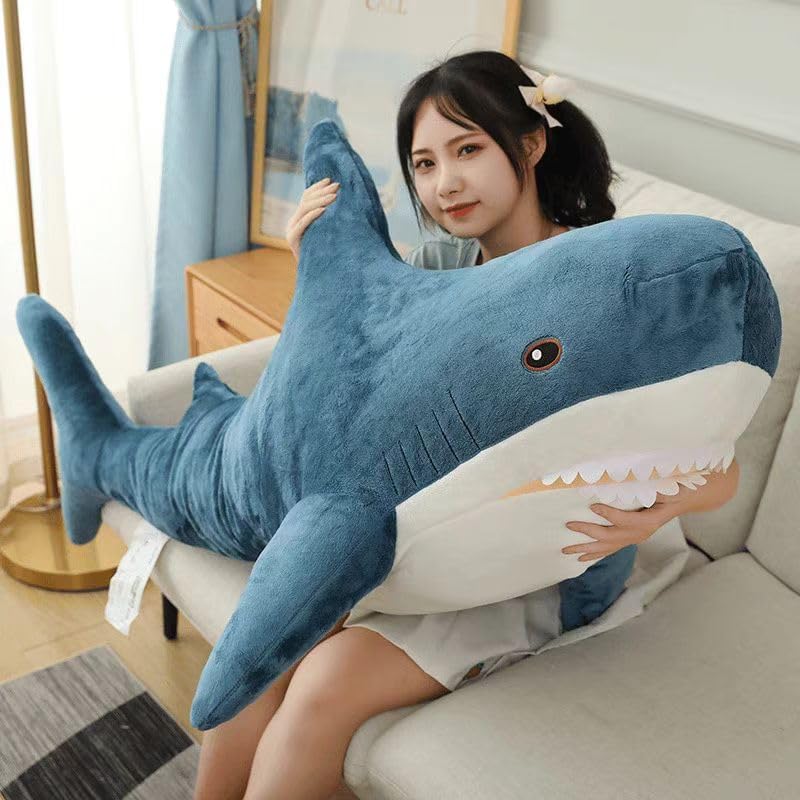 Peluche de tiburón gigante con peso de 39.4 pulgadas, XXL, 15% más...