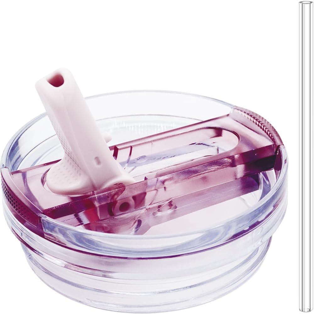 Dreamfocus - Tapa con popote plegable a prueba de fugas de 40 oz, r...