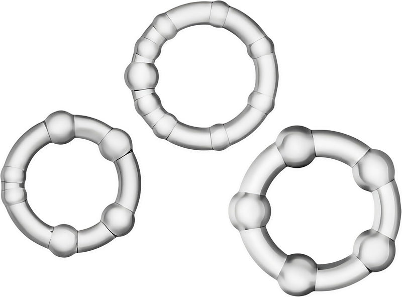 3 piezas de juguetes de goma de silicona anillos para hombres, jugu...