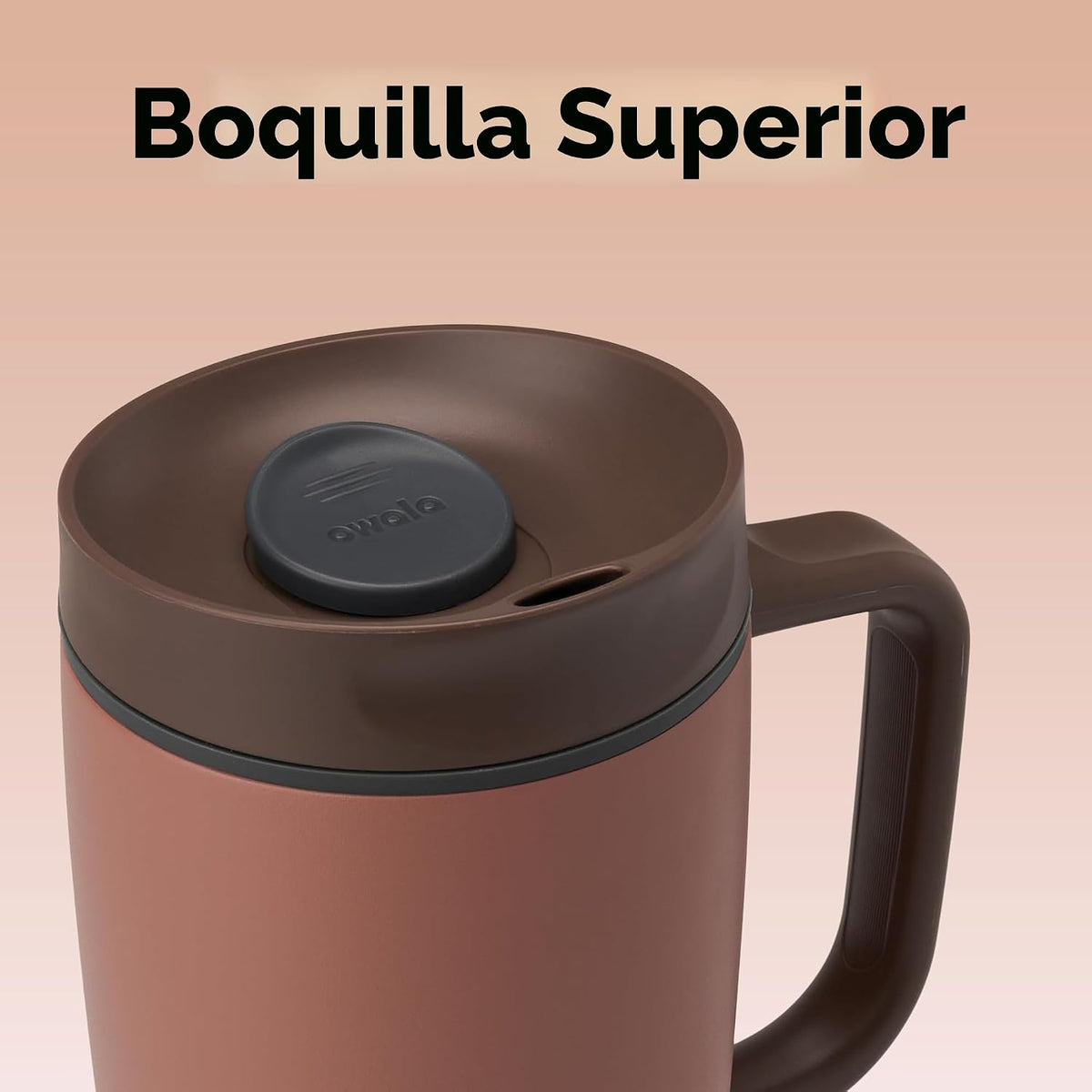 Owala SmoothSip Slider - Taza de viaje aislada de acero inoxidable...