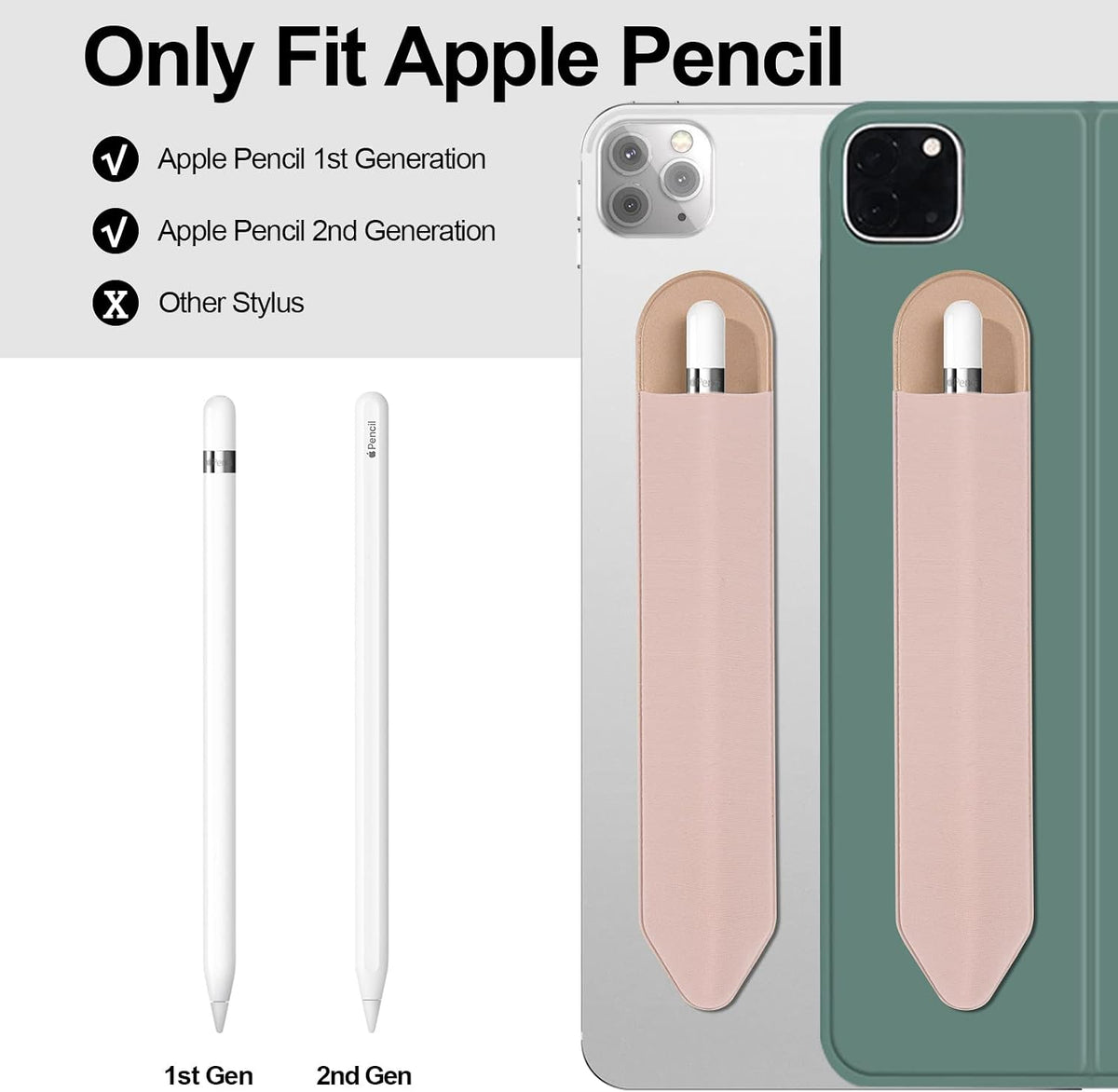 XLDLQU Paquete de 12 fundas adhesivas para lápices Apple Pencil (1ª...