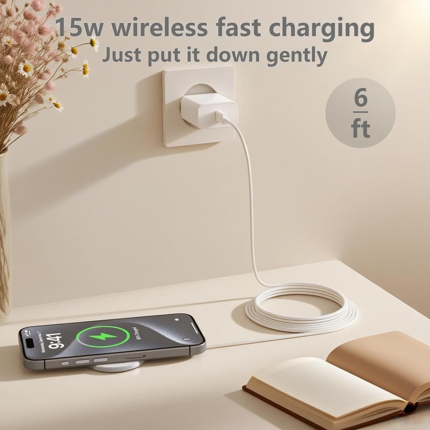 Cargador Inalámbrico Magnético para iPhone 17\/16\/15,15W Cargador...