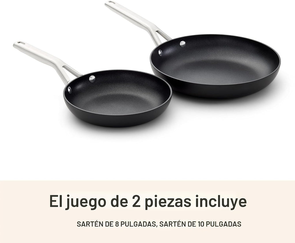Calphalon® Juego de sartenes antiadherentes anodizadas duras de 8&#...