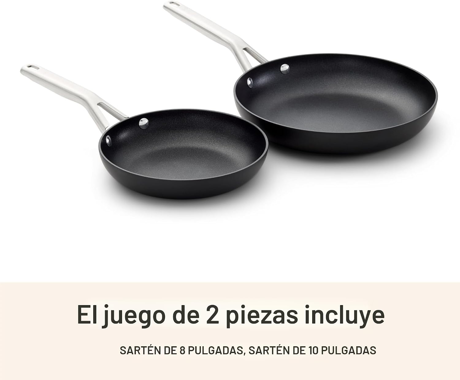 Calphalon® Juego de sartenes antiadherentes anodizadas duras de 8&#...