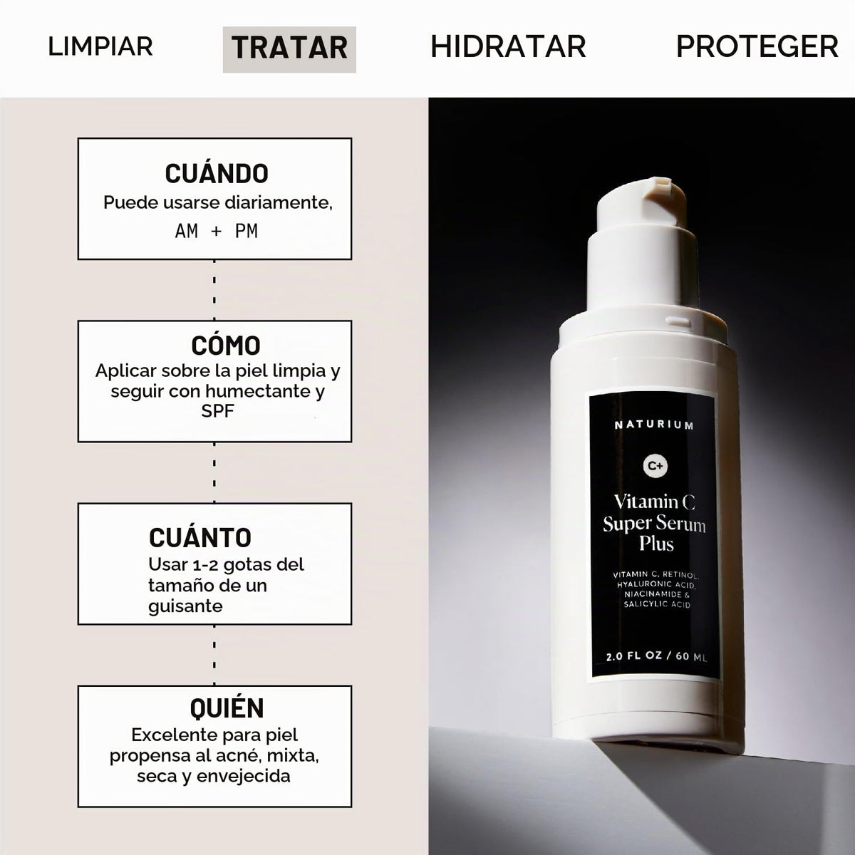 Naturium Vitamin C Super Serum Plus Jumbo, cuidado facial suavizant...