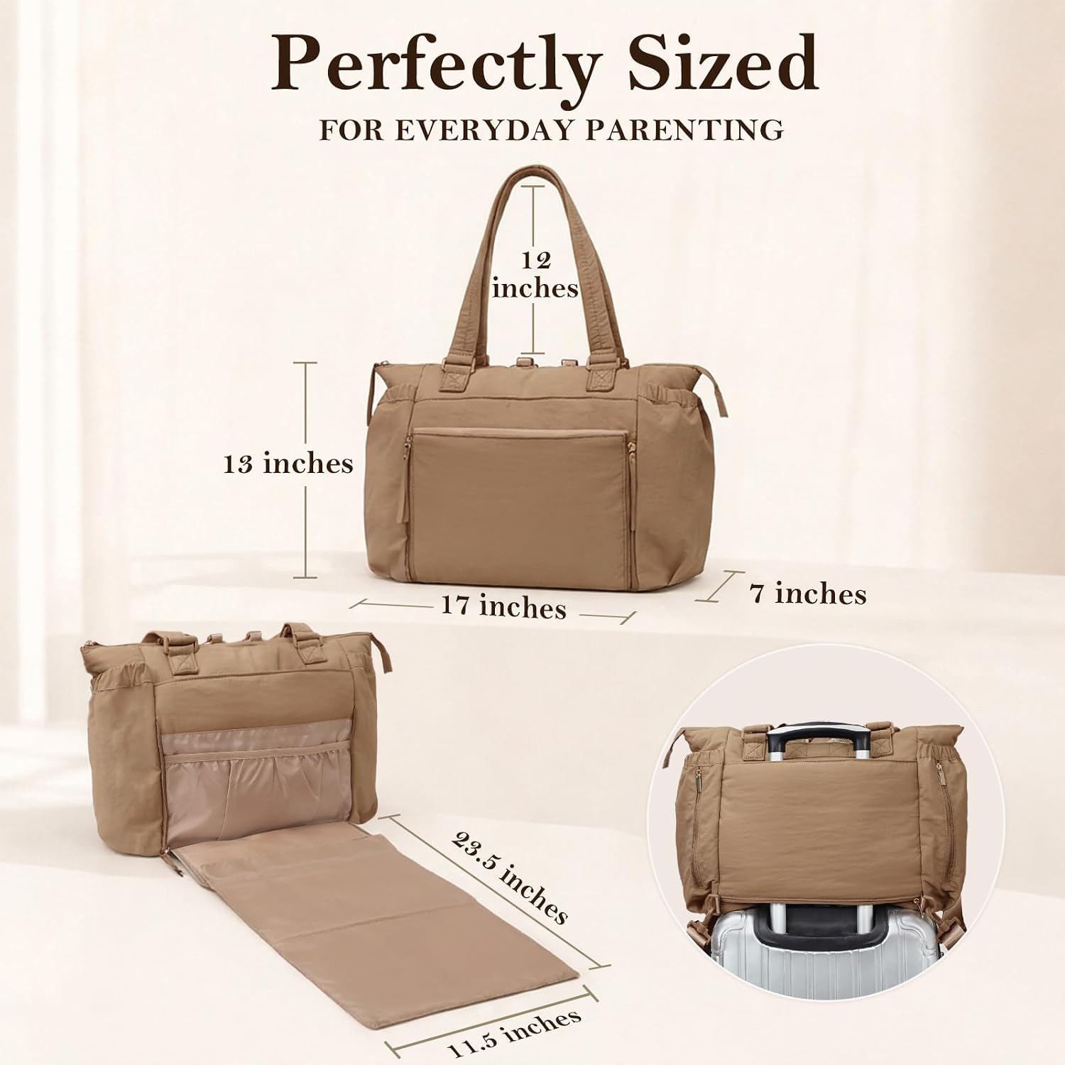 MOMINSIDE Bolsa de pañales con cambiador de pañales, bolsa de pañal...