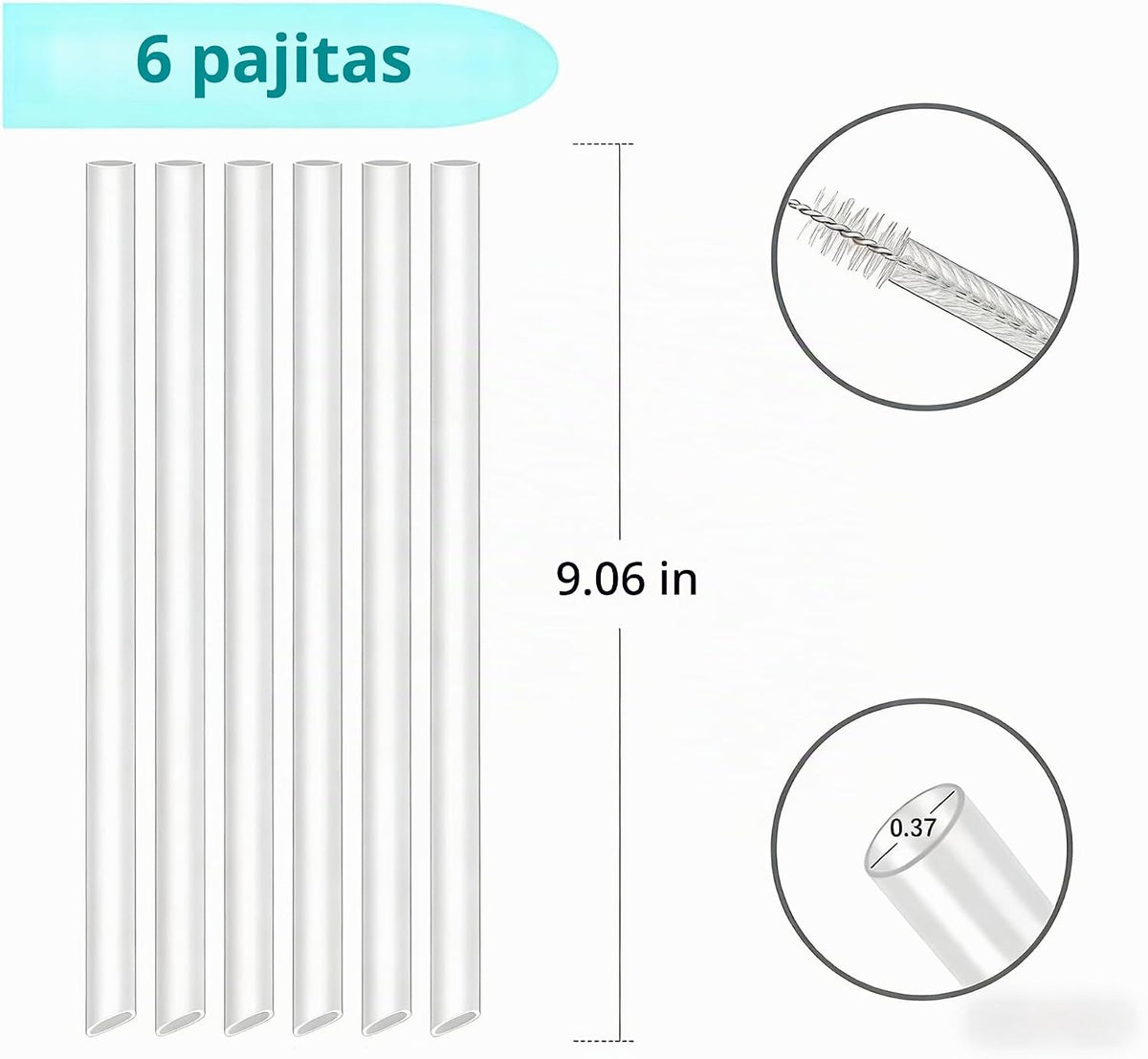 Bubrike Pajitas de repuesto solo compatibles con vaso Stanley IceFl...