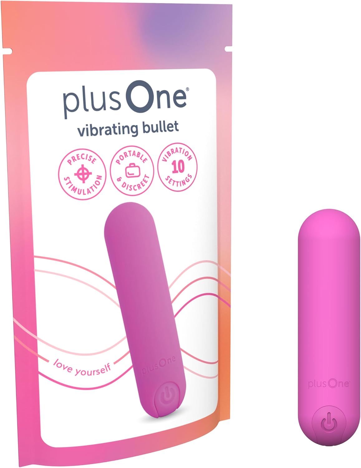 plusOne Vibrador bala para mujer - Mini vibrador de silicona, mini...