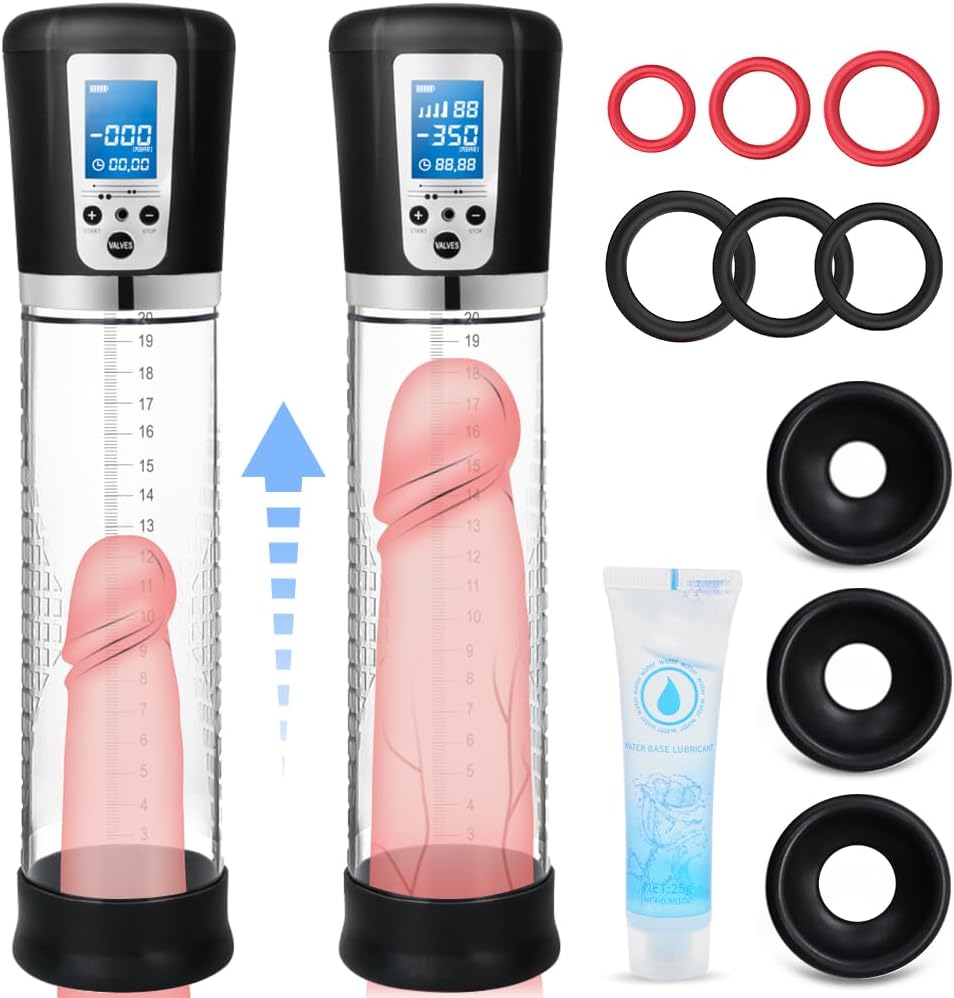 Adorime - Bomba eléctrica para agrandar el pene, con 4 intensidades...