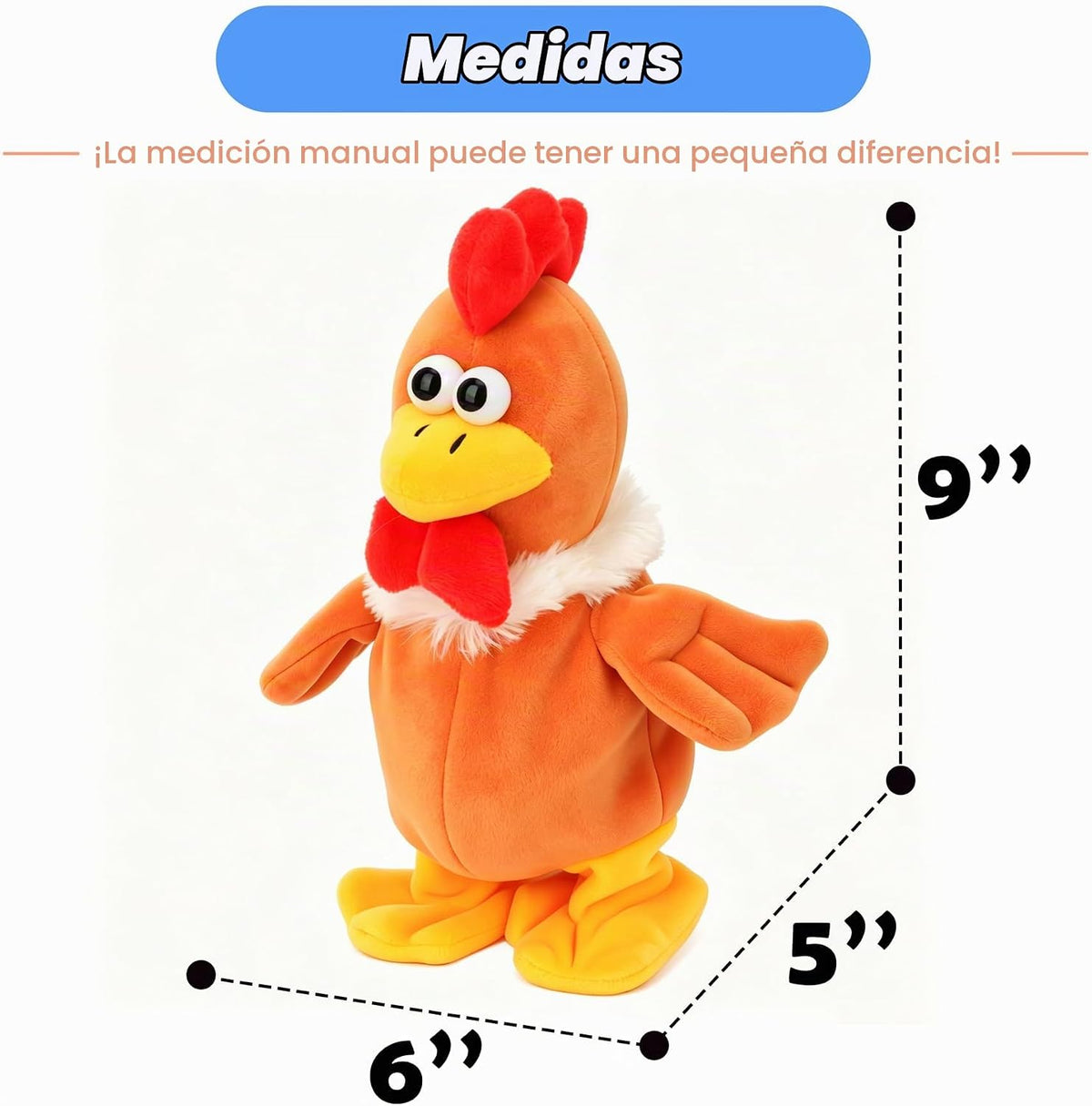 Hopearl Talking Chicken repite lo que dices Walking Chick juguete a...