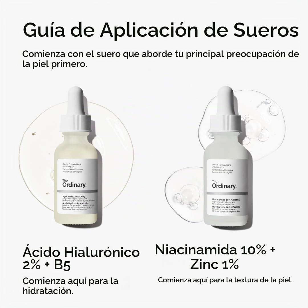 The Ordinary Ácido hialurónico 2% + B5 (con ceramidas), suero de hi...