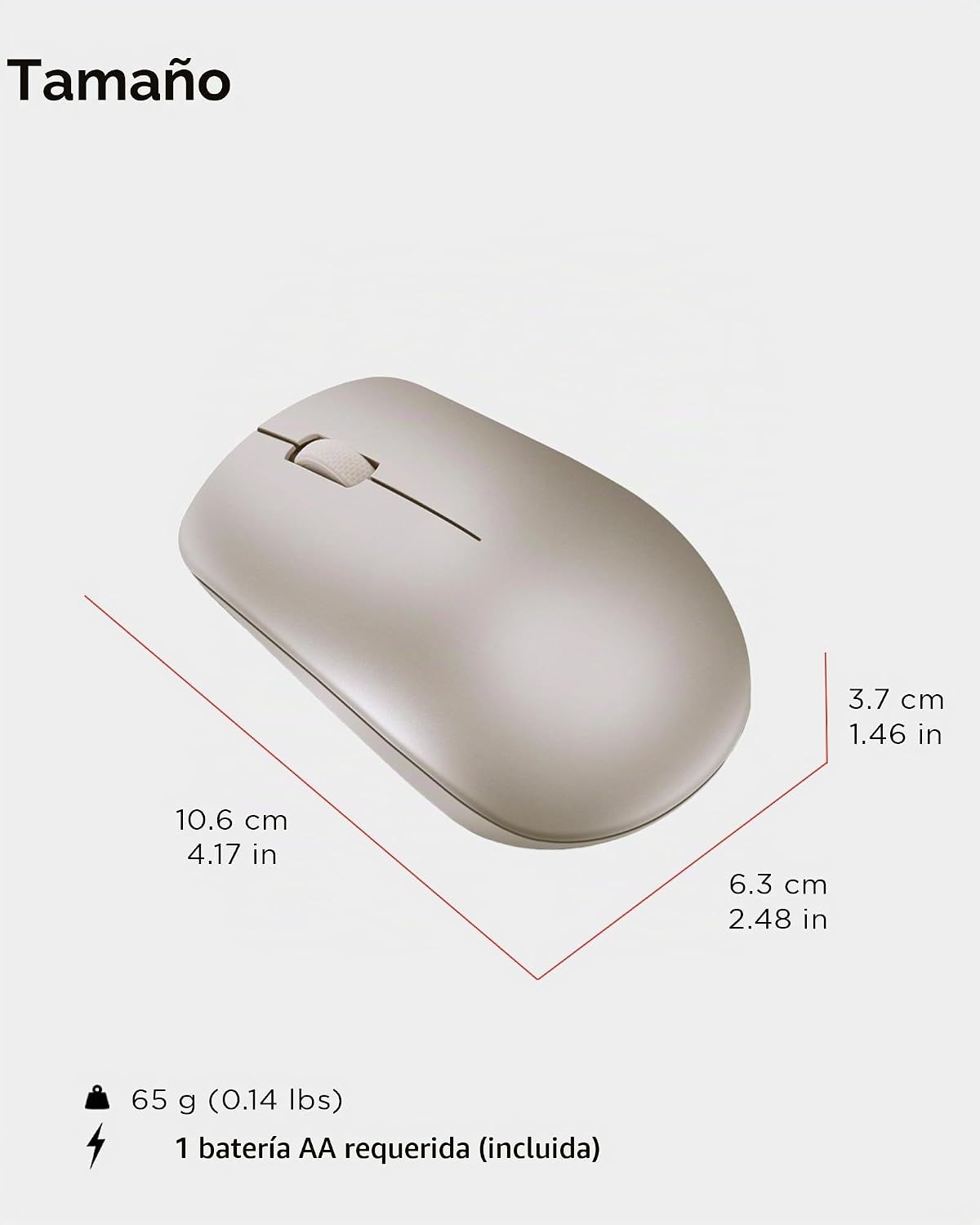 Lenovo 530 Ratón Inalámbrico con Batería, 2.4GHz Nano USB, Sensor Ó...