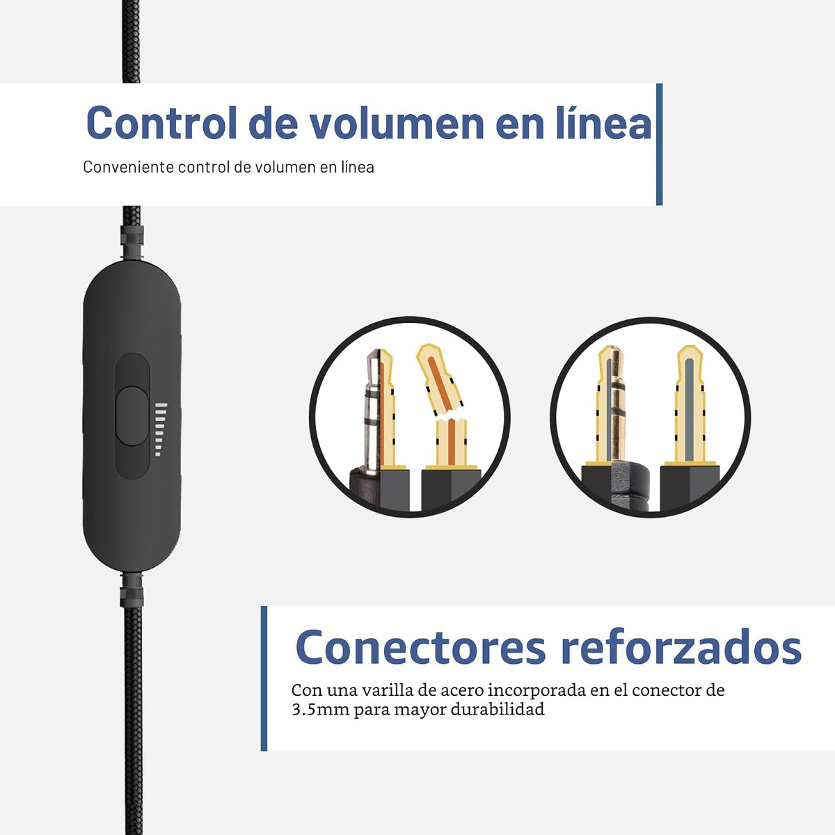 Cyber Acoustics AC-5002 Auriculares estéreo con cable con micrófono...