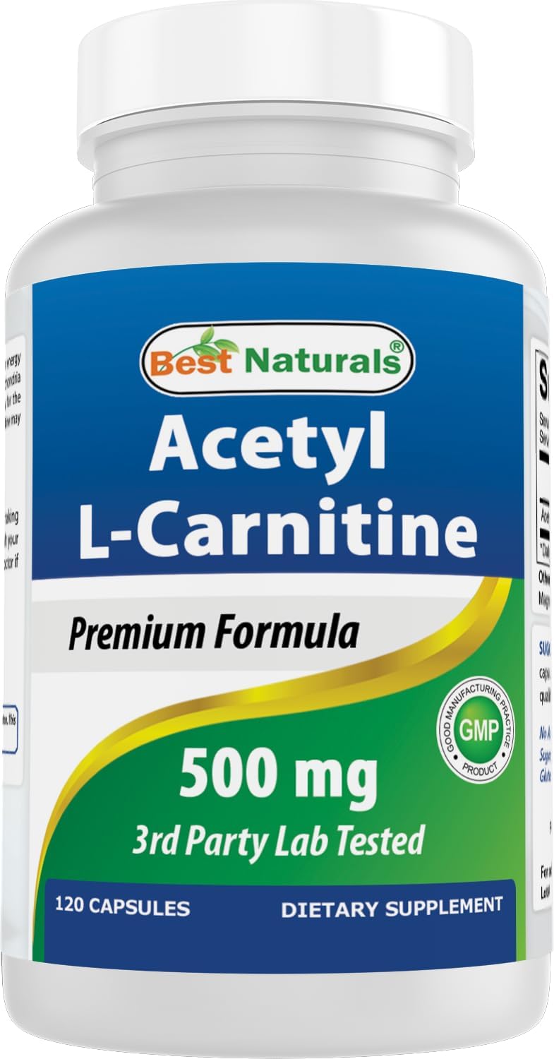 Best Naturals Acetil L-carnitina (ALCAR) 500 mg, 120 cápsulas, 120...